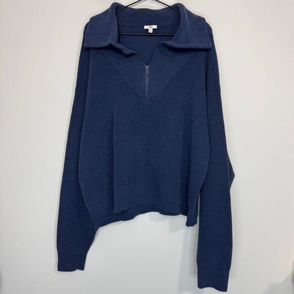 Lunya Cottonsilk Collared Half Zip XL - Picture 3 of 9